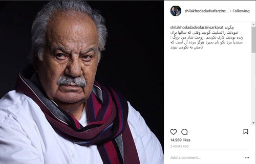 شیلا خداداد درگذشت ناصر ملک مطیعی را تسلیت گفت