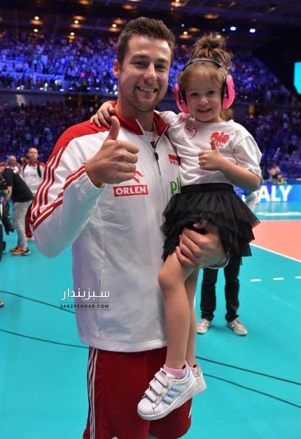 میخال کوبیاک کاپیتان تیم ملی لهستان و دخترش